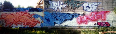 Graffiti Wall in Berlin - Photo by Oldschool - Zosc, Rokoko, Chilt-Hood.