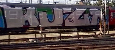 Graffiti Train in Copenhagen - Photo by Oldschool - RUZD79, DRM