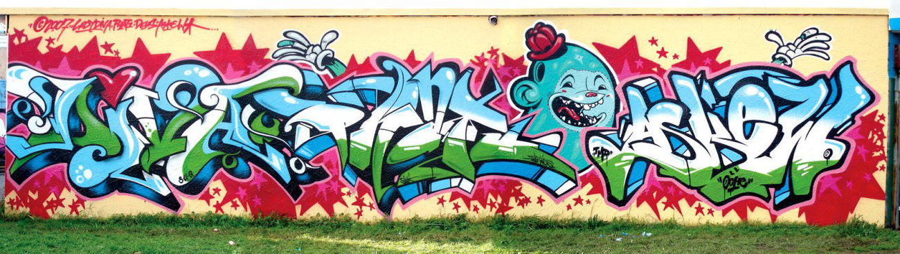 Graffiti Wall - Photo by Oldschool - Diva, Phat, Askew
