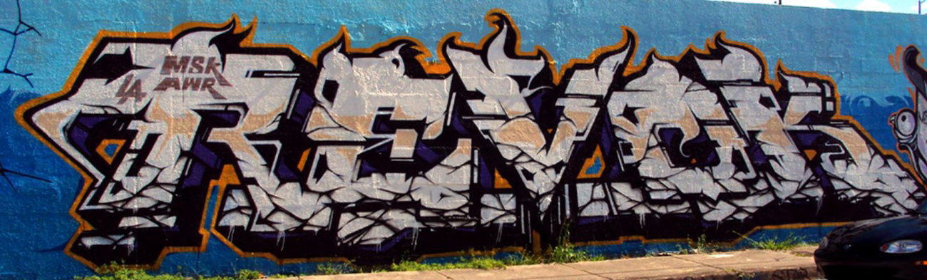 Graffiti Wall in Carson - Photo by Oldschool - Revok, MSK, AWR