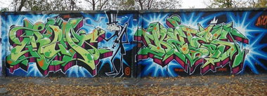 Graffiti Wall in Warsaw - Photo by Oldschool - Beat, Bates