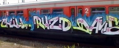Graffiti Train in München - Photo by Oldschool - Chill, Ruzd79, Davis