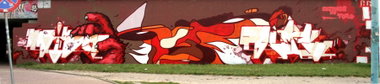 Graffiti Wall - Photo by Oldschool - Dems, Cojones, deToro
