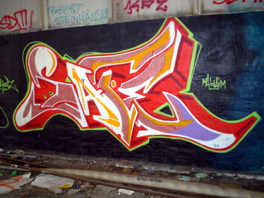 Graffiti Wall in Weimar - Photo by Oldschool - Safe, Rusk, Maclaim