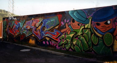 Graffiti Wall in Jena - Photo by Oldschool - Roker, Apfel, MFS
