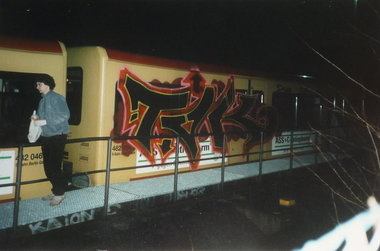 Graffiti Train in Berlin - Photo by Oldschool - Tok, RUZD79, DRM
