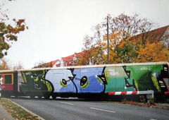 Graffiti Train in Berlin - Photo by Oldschool - Boom, BAD, MG