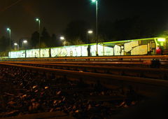Graffiti Train in Berlin - Photo by Oldschool - Trus, Ham, Burn