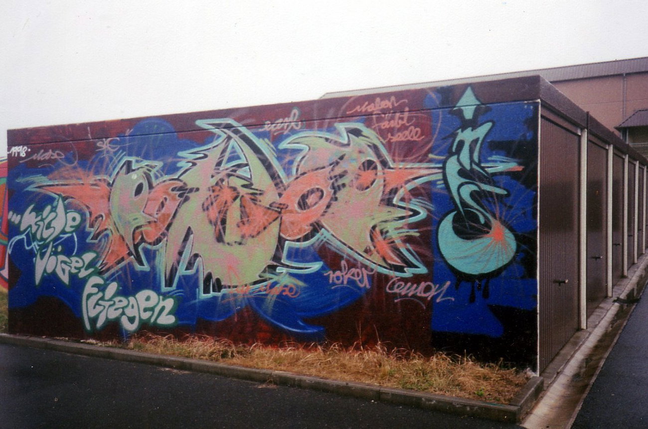 Graffiti Wall in Jena - Photo by Oldschool - Roker, MFS, Lemon