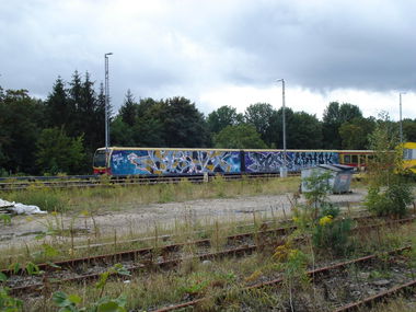 Graffiti Train in Berlin - Photo by Oldschool - Fino, Pesd, Eshok