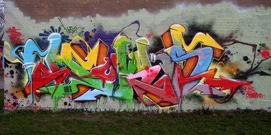 Graffiti Wall in Berlin - Photo by Oldschool - Hokus