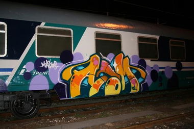 Graffiti Train - Photo by Oldschool - Atom, Moas (2998)