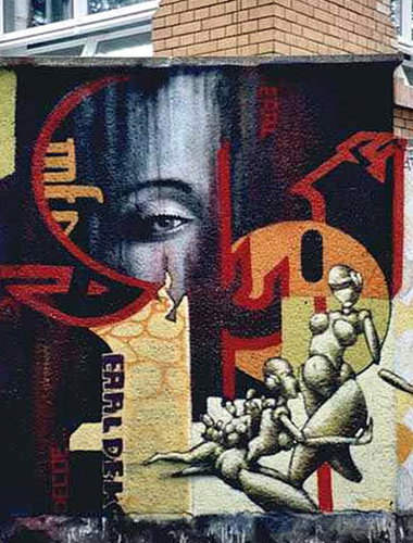 Graffiti Wall in Jena - Photo by Oldschool - Earl, Decoe, MFS