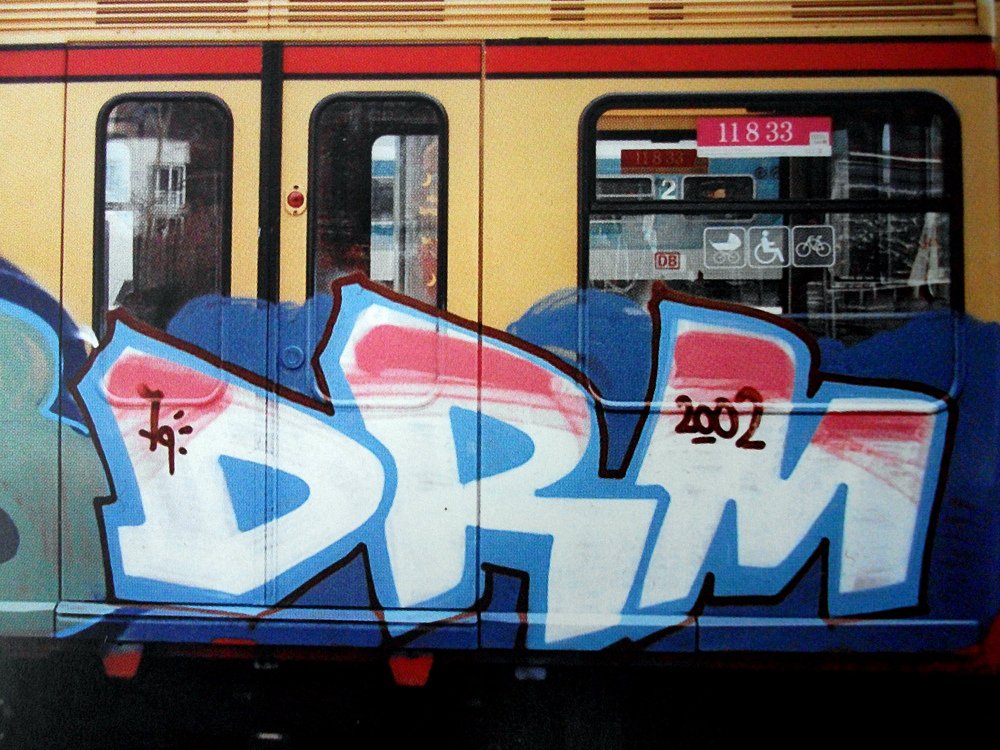 Graffiti Train in Berlin - Photo by Oldschool - DRM, 79