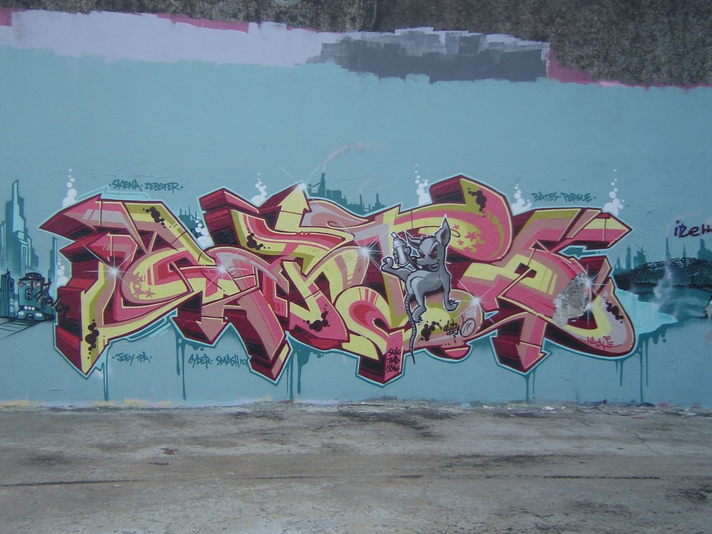 Graffiti Wall - Photo by Oldschool - Can2, Skena, Zebster