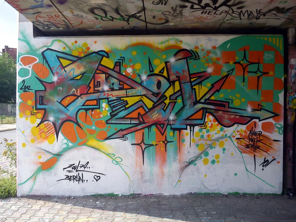 Graffiti Wall in Erfurt - Photo by Oldschool - Zoul79, Musk, Ainer