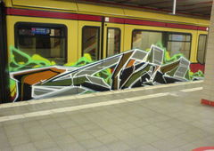 Graffiti Train in Berlin - Photo by Oldschool