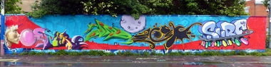 Graffiti Wall in Erfurt - Photo by Oldschool - Mrs.S, Scare, Just