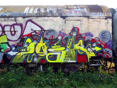 Graffiti Train in Jena - Photo by Oldschool - Zosk79, Sürf, Musk