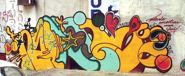 Graffiti Wall - Photo by Oldschool - osgemeos