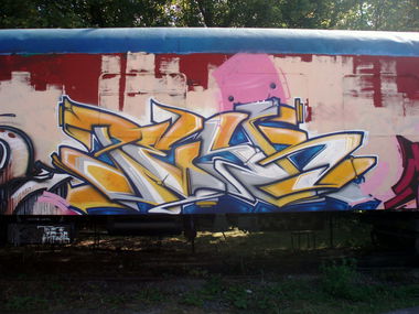 Graffiti Train in Jena - Photo by Oldschool - Pesk