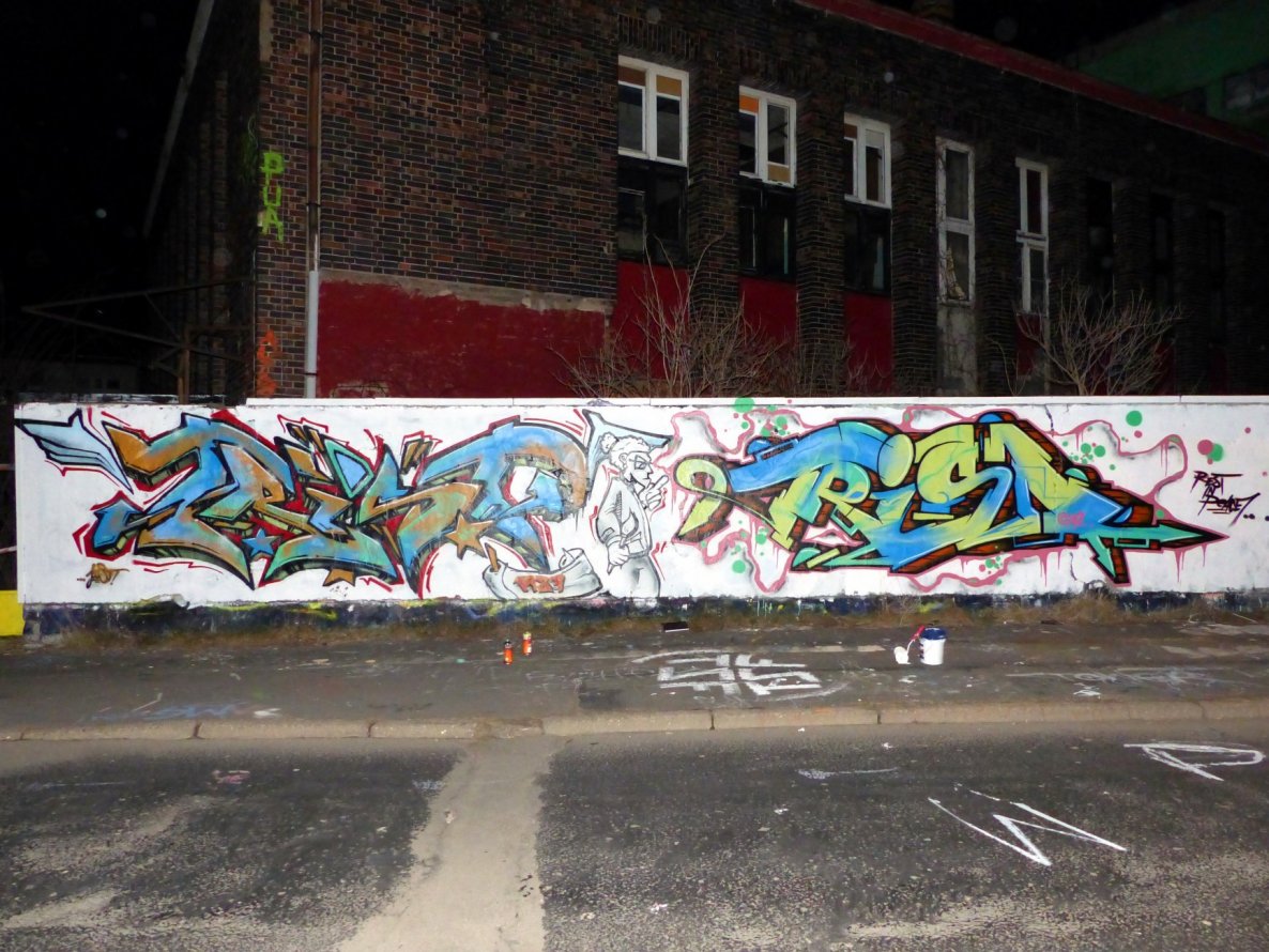 Graffiti Wall in Erfurt - Photo by Oldschool - Trist, Just, Trisd (2015)