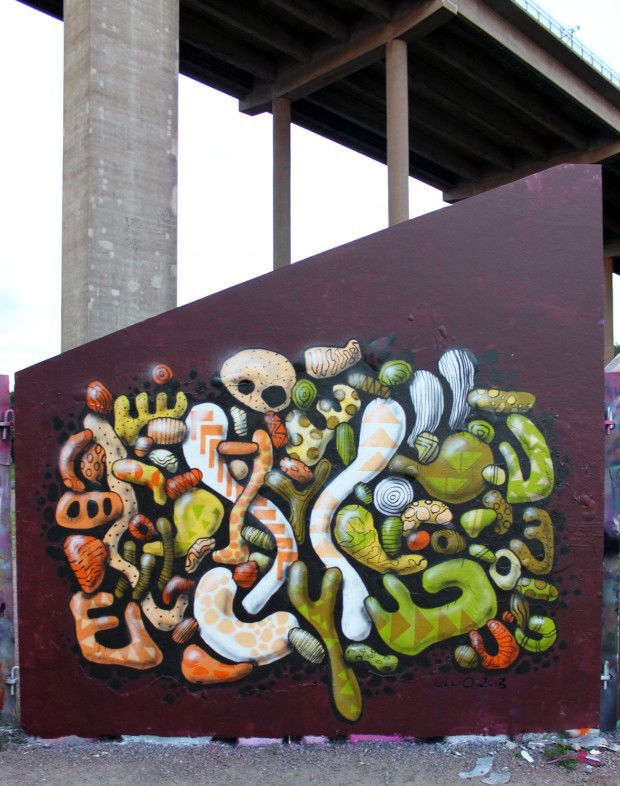 Graffiti Wall in Gothenburg - Photo by Ollio - Ollio, Abstract, Graffiti (2013)