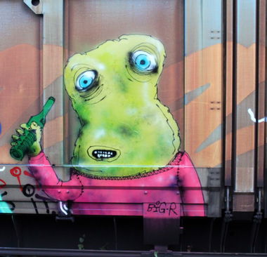 Graffiti Train - Photo by Ollio - freighttrain, freight, Ollio (2012)
