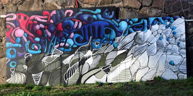 Graffiti Wall in Gothenburg - Photo by Ollio - ollio, sceb, abstract (2013)