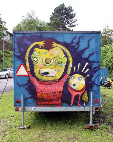Graffiti Wall in Gothenburg - Photo by Ollio - ollio, character, characters (2013)