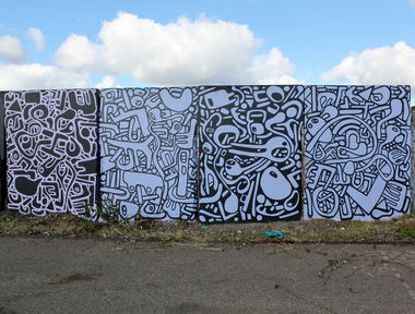 Graffiti Wall in Norrköping - Photo by Ollio - ollio, abstract, abstraction (2013)