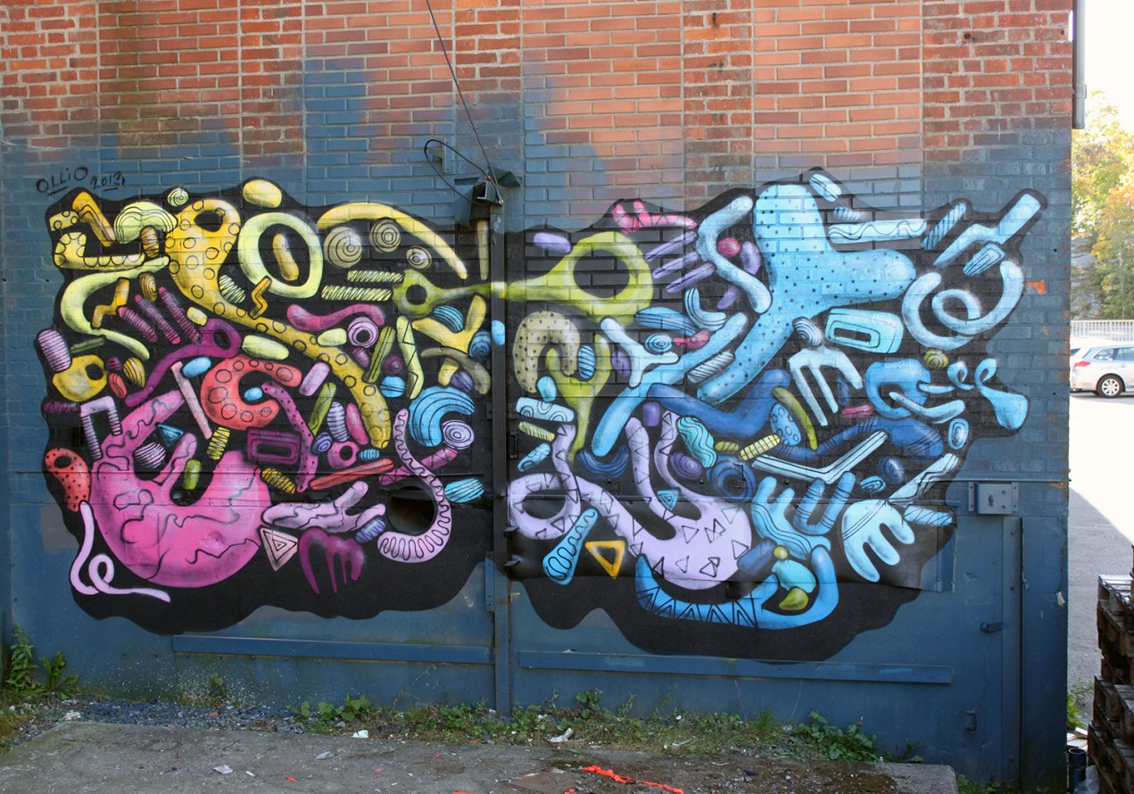 Graffiti Wall in Gothenburg urban area - Photo by Ollio - ollio, abstract, abstraction (2013)