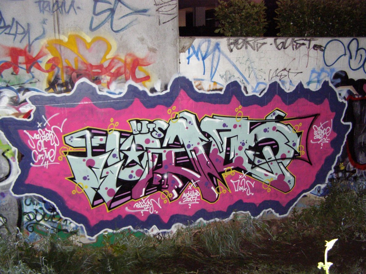 Graffiti Wall in Auckland - Photo by Oneleg - Oink (2007)