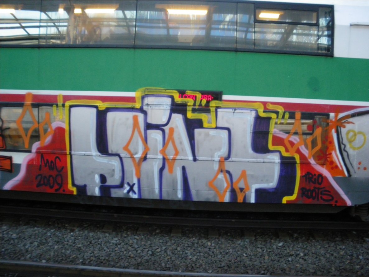 Graffiti Train in Lissabon - Photo by Oneleg - Points, HNG (2009)