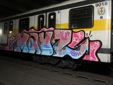 Graffiti Train in Milano - Photo by Oneleg - Mauz (2013)