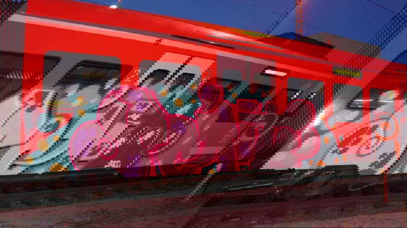 Graffiti Train - Photo by Oneleg - Points, HNG (2012)
