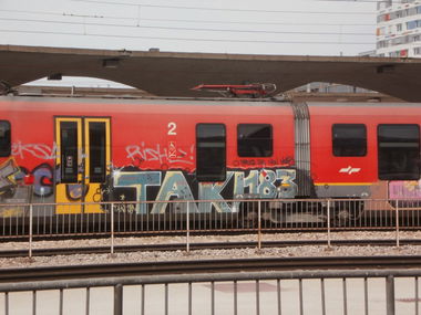 Graffiti Train in Ljubljana - Photo by Oneleg