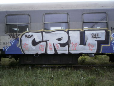 Graffiti Train in Belgrade - Photo by Oneleg - Zulum, Polx, CRU (2011)