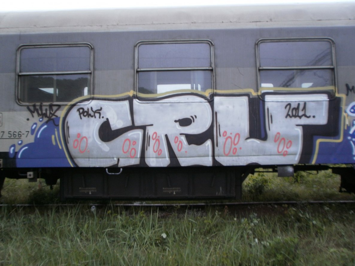 Graffiti Train in Belgrade - Photo by Oneleg - Zulum, Polx, CRU (2011)