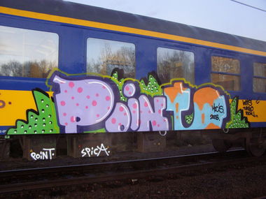 Graffiti Train in Amsterdam - Photo by Oneleg - Points, HNG (2008)