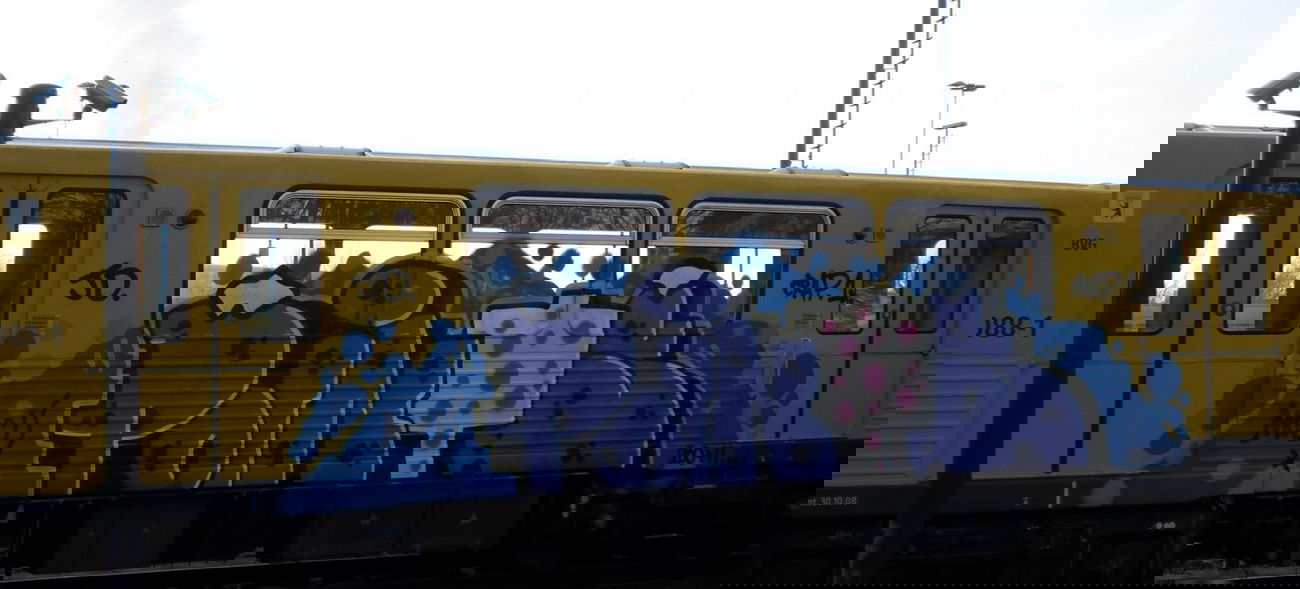 Graffiti Train in Berlin - Photo by Oneleg - Points, HNG, Crap (2011)