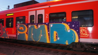 Graffiti Train in Hannover - Photo by Oneleg - IMR, HNG, Ghetso (2012)