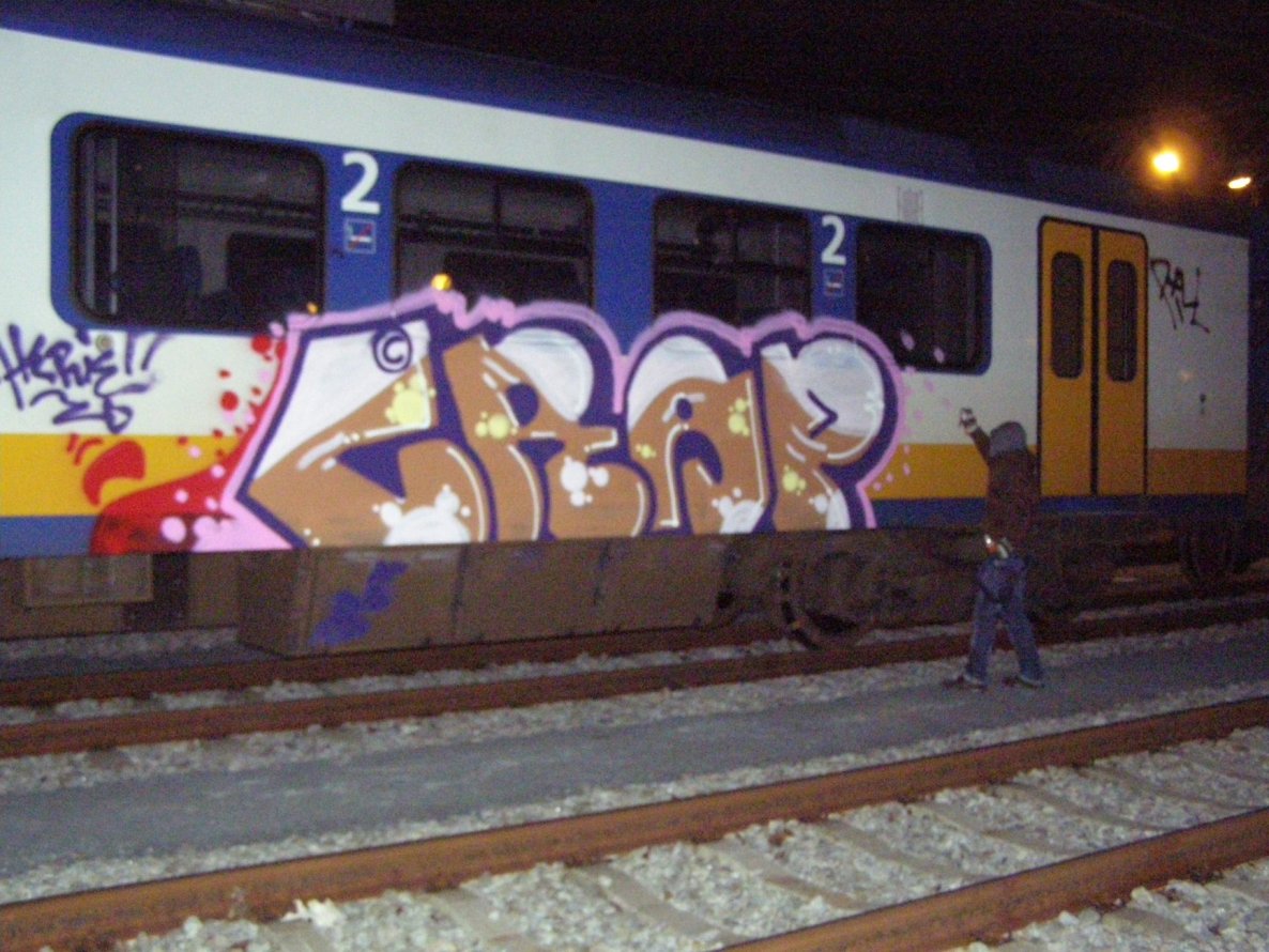 Graffiti Train in Amsterdam - Photo by Oneleg - Crap, 198, FTN (2008)