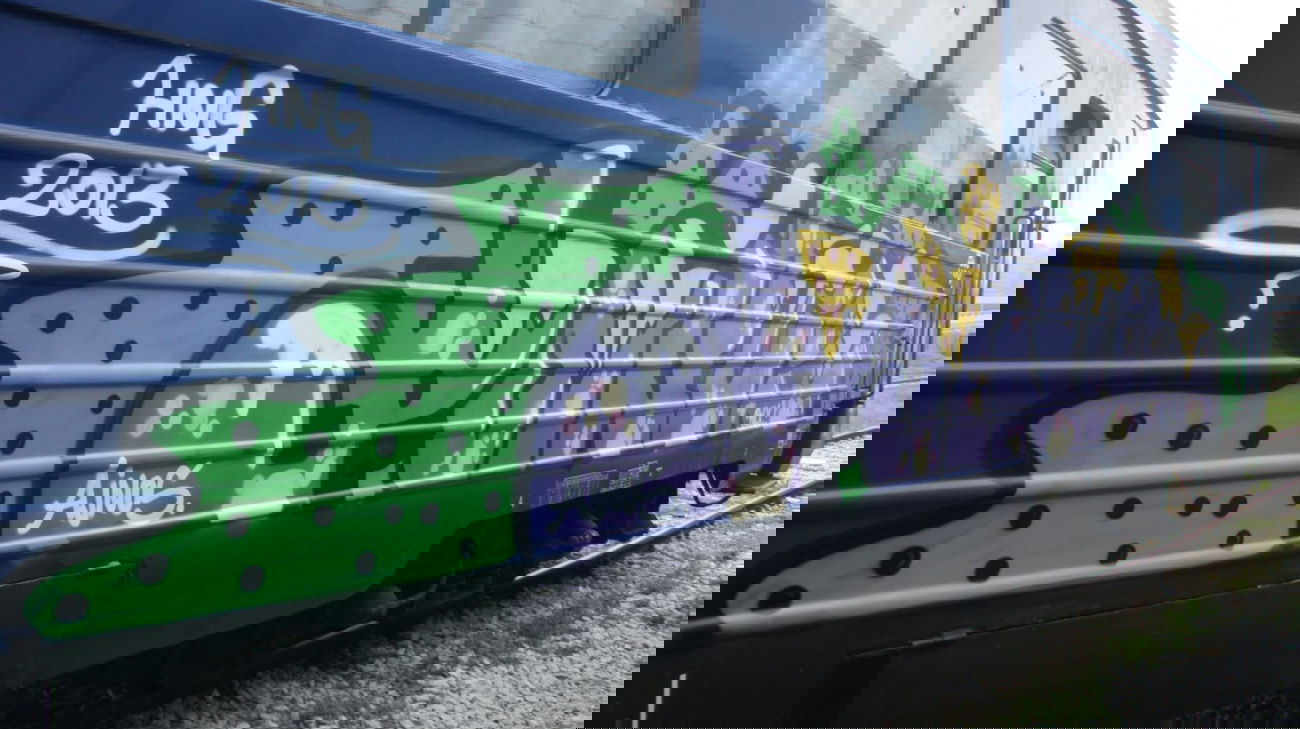 Graffiti Train in Belgrade - Photo by Oneleg - Points, HNG (2013)