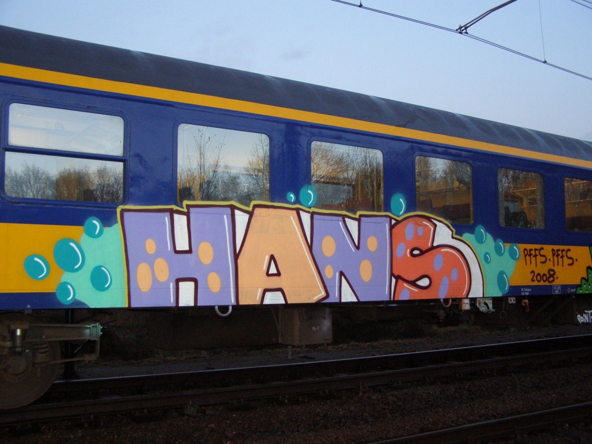 Graffiti Train in Amsterdam - Photo by Oneleg - Hans, PFF'S (2008)