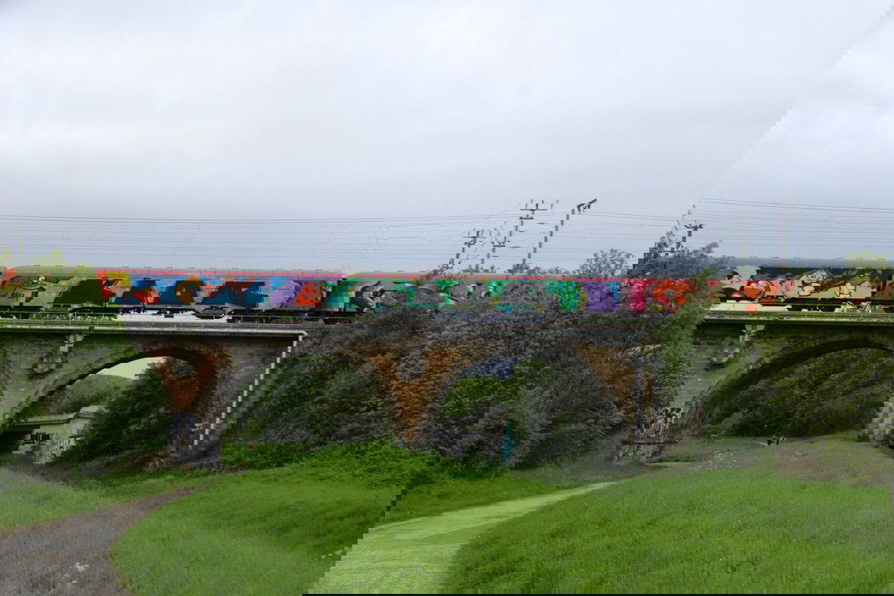 Graffiti Train in Hannover - Photo by Oneleg - Kior, RBH (2013)