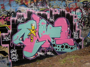 Graffiti Wall in Auckland - Photo by Oneleg - Oinks (2007)