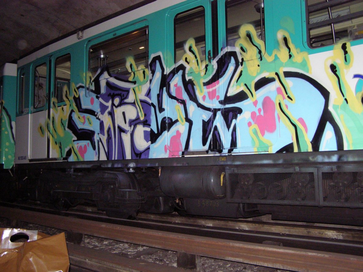 Graffiti Train in Paris - Photo by Oneleg - Erus (2009)