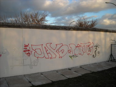 Graffiti Bombing in Berlin - Photo by Oneleg - Jayd, TMF, FKS (2011)