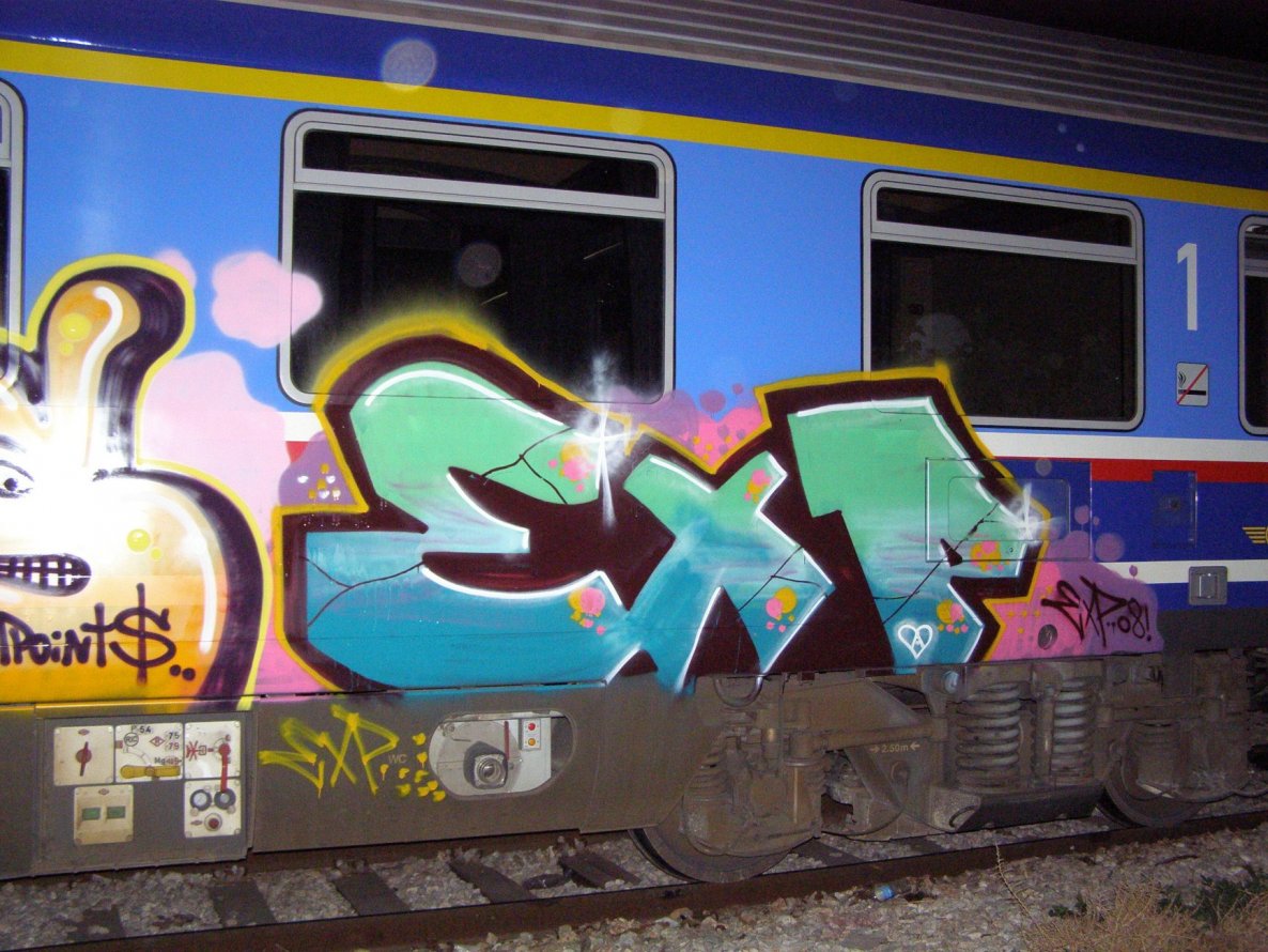 Graffiti Train in Municipality of Athens - Photo by Oneleg - Exp (2008)